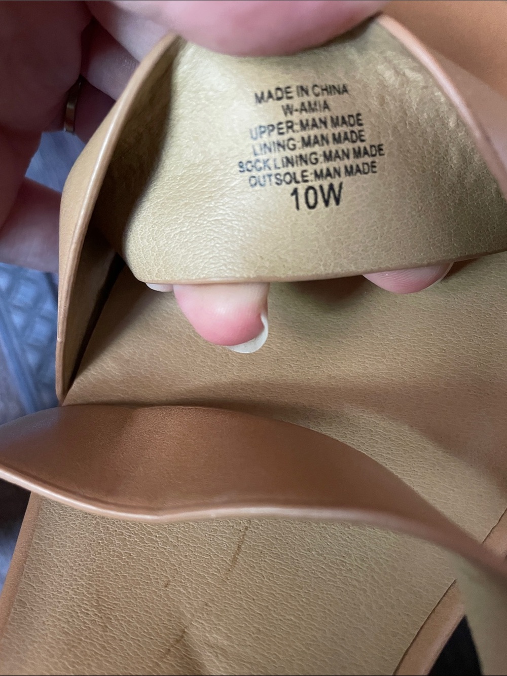 Tan Strappy Block Heel Sandals - Picture 5 of 7